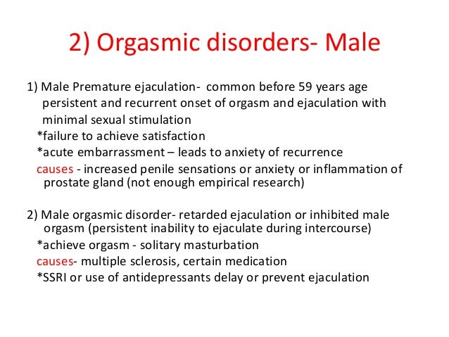 male orgasm dysfunction Male orgasm dysfunction